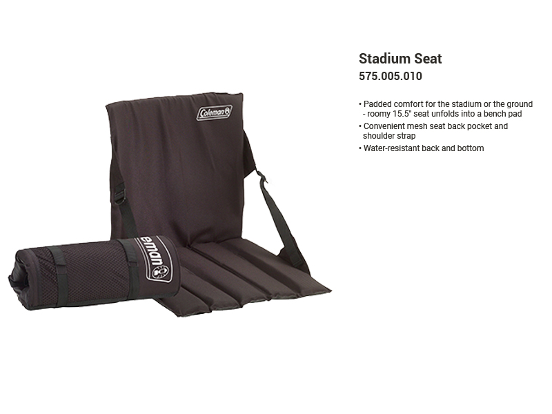 coleman stadium seat black