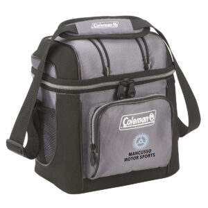 Gray 9 Can Soft Cooler with Liner - Full Color Embroidery