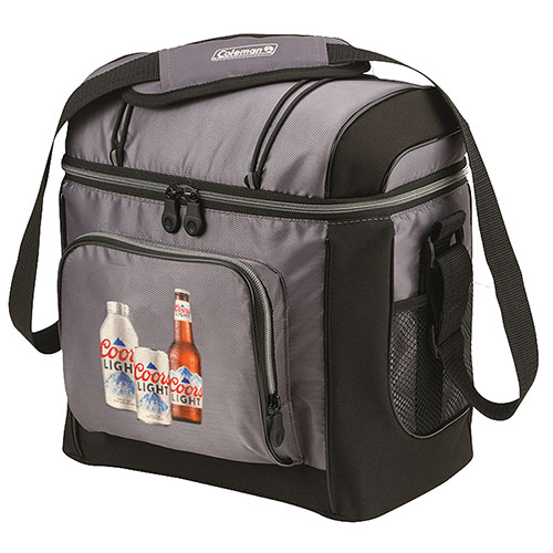 Coleman 9 Can Soft Cooler with Liner and full color direct imprint